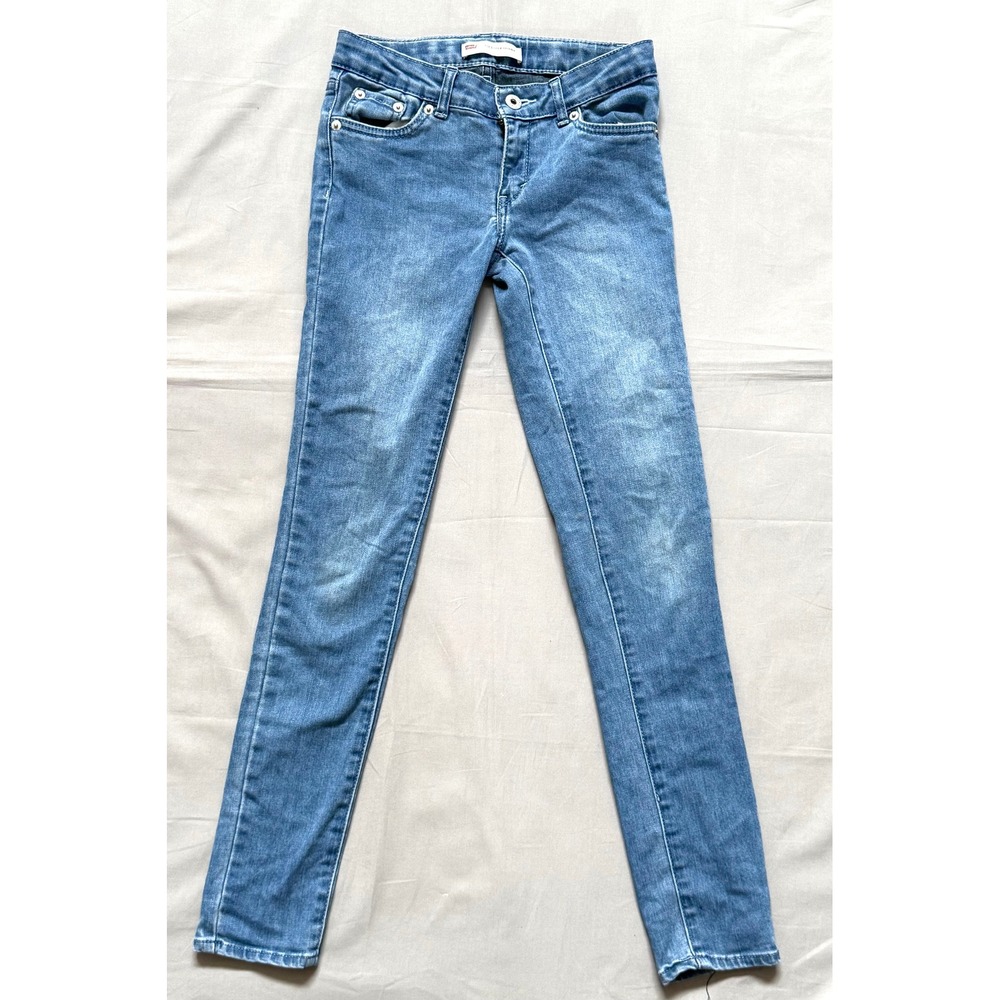 Levis 710 Super Skinny Jeans Kids 12 REG Medium Wash Blue Denim Stretch 2702-L1C